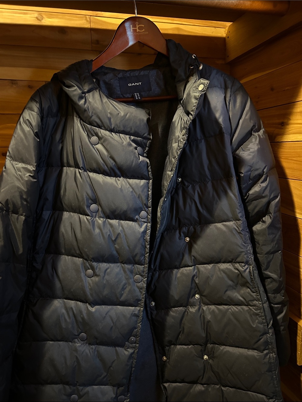 Gant Men’s Black Quilted Hooded Puffer Jacket
